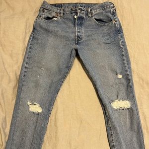 Levi’s 501. Cropped. Distressed.